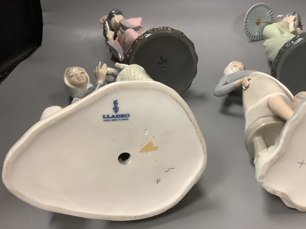 Six Lladro figures